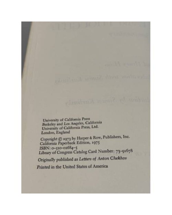 Anton Chekhov's Life & Thought: Selected Letters & Commentary