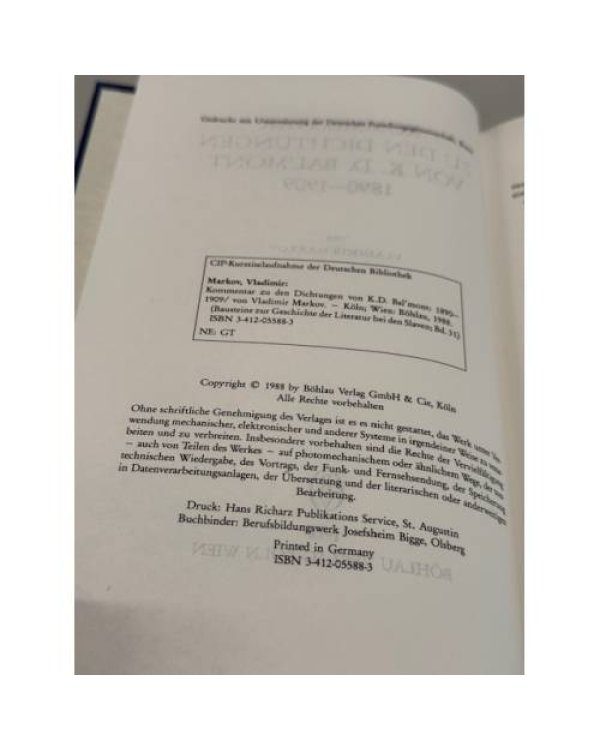 Kommentar zu den Dichtungen von K. D. Bal’mont 1890–1909