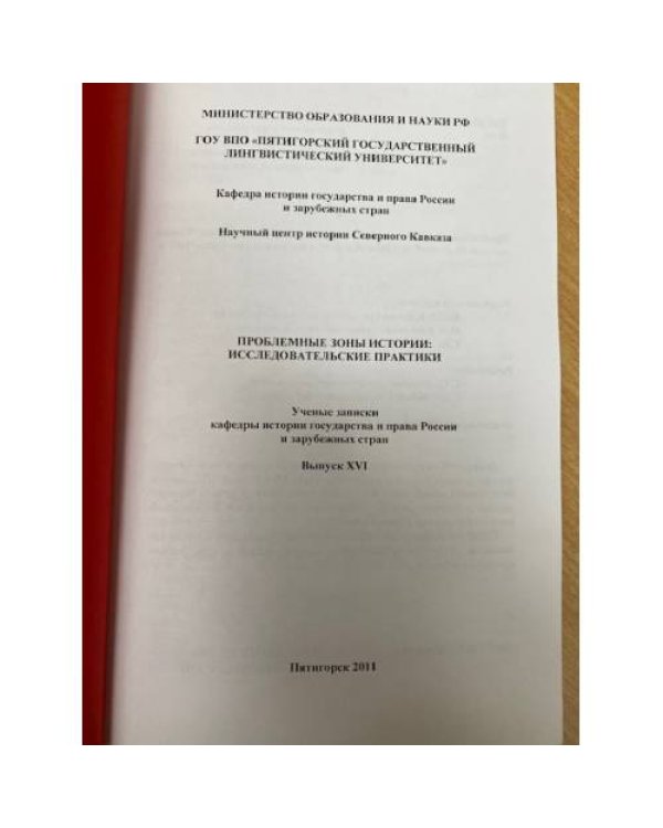 Проблемные зоны истории: Исследовательские практики
