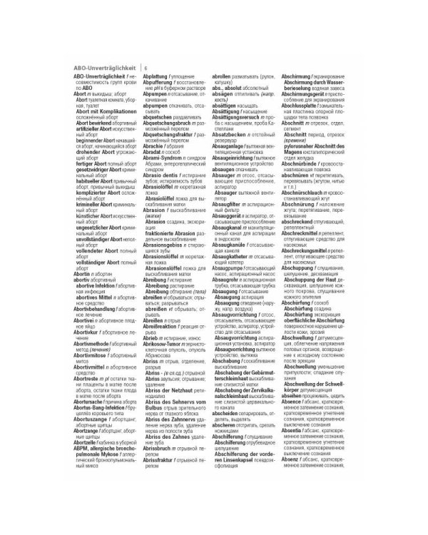 Немецко-русский словарь по медицине. Включает иллюстрации и сокращения