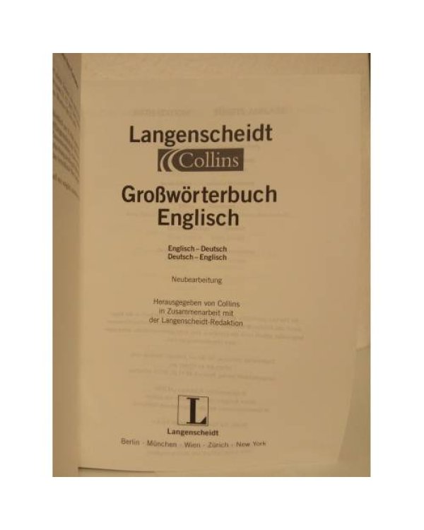Дополнительное изображение книги «Langenscheidt Collins. Grosswörterbuch Englisch»