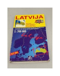 Латвия. Карта автодорог / Latvija. Road map