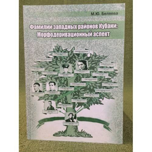 Фамилии западных районов Кубани. Морфодеривационный аспект