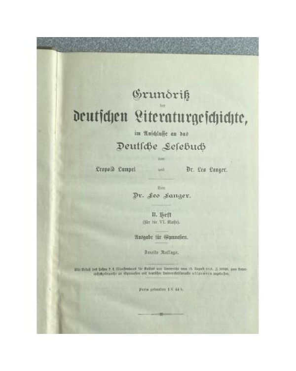 Grundriß der deutschen Literaturgeschichte, im Anschlusse an das Deutsche Lesebuch