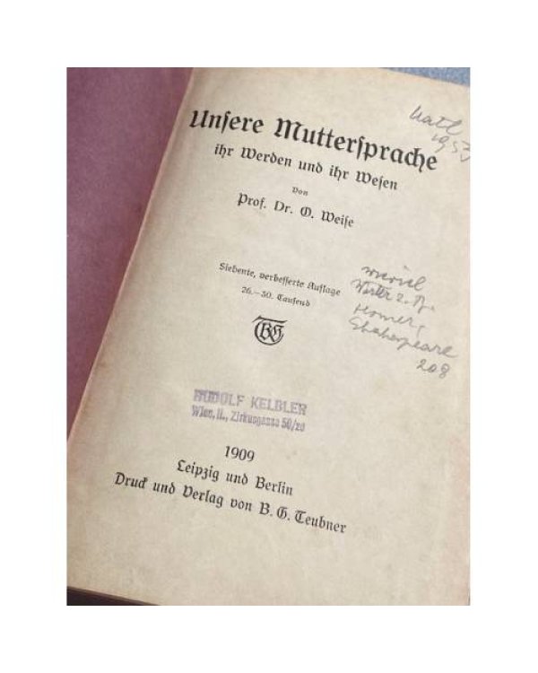 Unsere Muttersprache. Ihr Werden und ihr Wesen