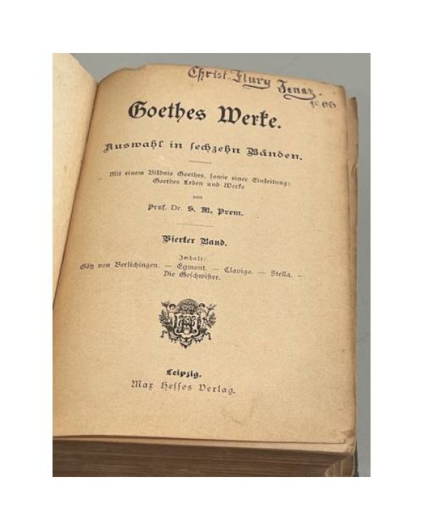 Дополнительное изображение книги «  Goethes Werke. Auswahl in sechzehn Bänden. Vierter Band»
