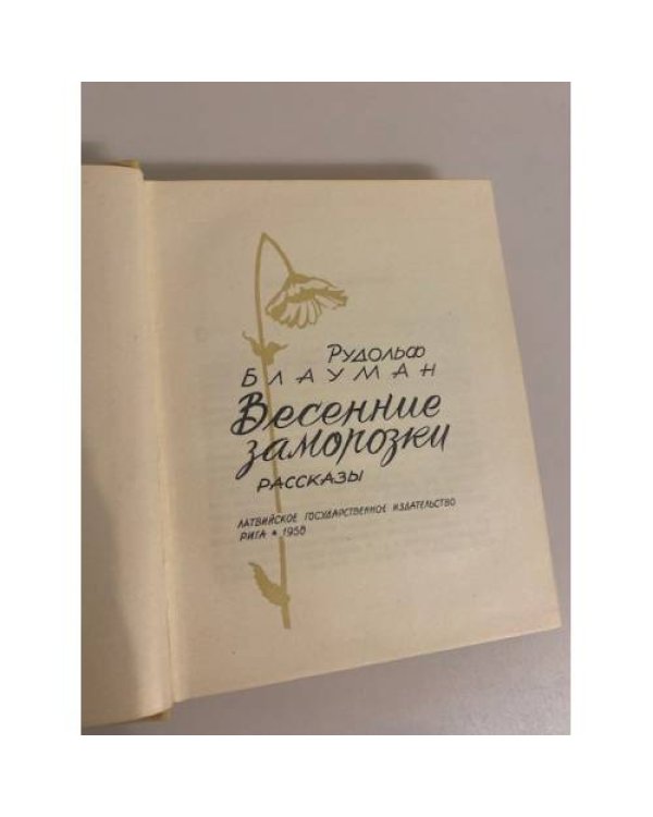 Дополнительное изображение книги «Весенние заморозки»