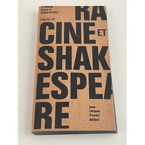 Обложка книги «Stendhal, Racine et Shakespeare» — Drenner Bernard