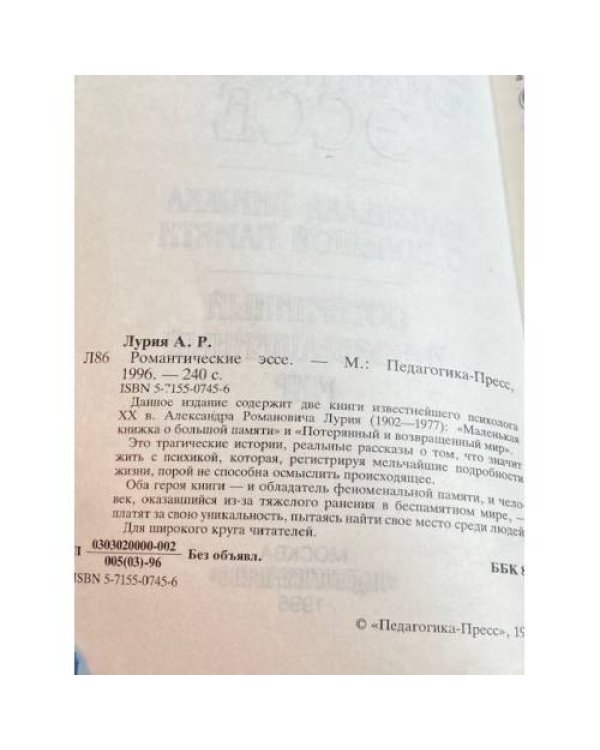 Романтические эссе