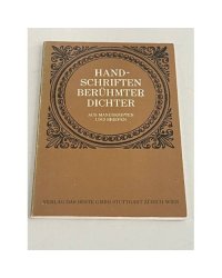 Handschriften berühmter Dichter aus Manuskripten und Briefen