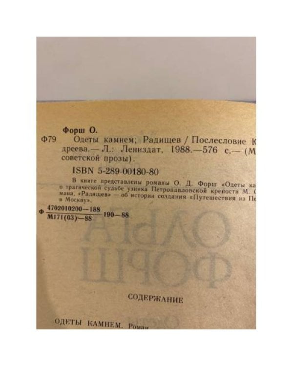 Дополнительное изображение книги «Одеты камнем. Радищев»