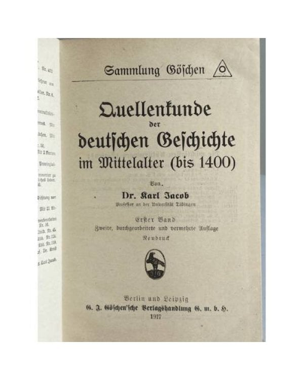 Quellenkunde der deutschen Geschichte im Mittelalter (bis 1400)