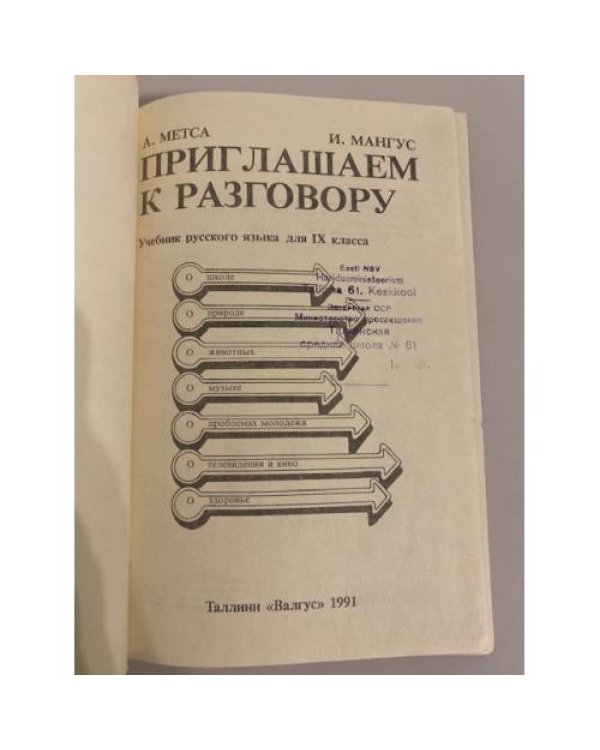 Дополнительное изображение книги «Приглашаем к разговору. Учебник русского языка для IX класса»