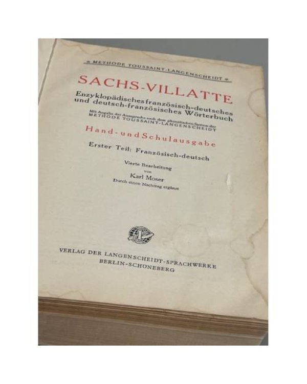 Дополнительное изображение книги «Enzyklopädisches Französisch-Deutsches und Deutsch-Französisches Wörterbuch. Zwei Bände»