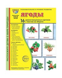Ягоды. 16 демонстрационных картинок с текстом на обороте