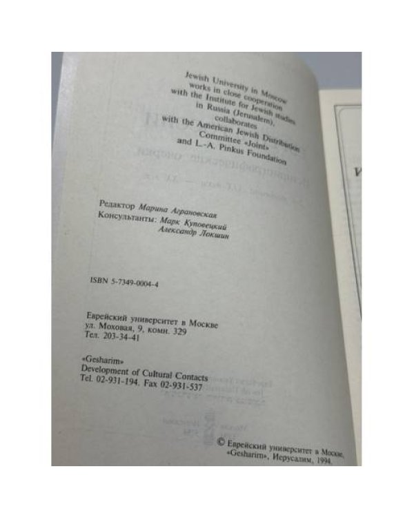 Дополнительное изображение книги «Евреи в России. Историографические очерки. 2-я половина XIX века — XX век»