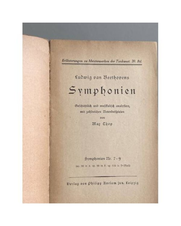 Ludwig van Beethovens Symphonien Nr. 7–9 (op. 92, 93 & 125)