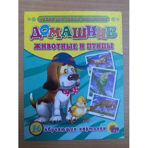 16 обучающих карточек. Домашние животные и птицы