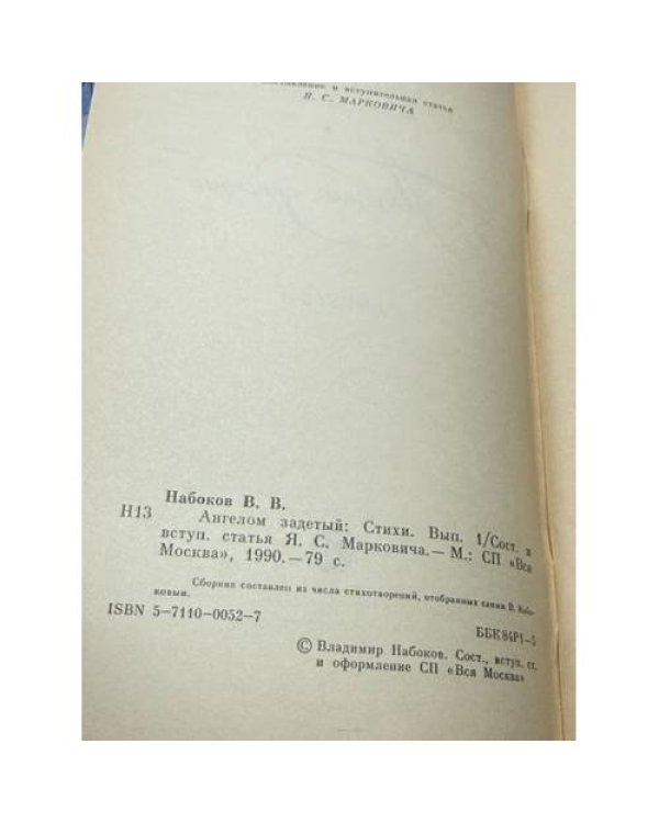 Дополнительное изображение книги «Ангелом задетый: Стихи. Выпуск 1 и Выпуск 2»