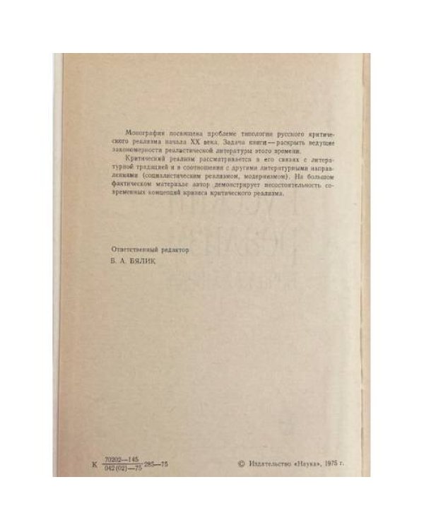 Дополнительное изображение книги «Русский реализм начала XX века»