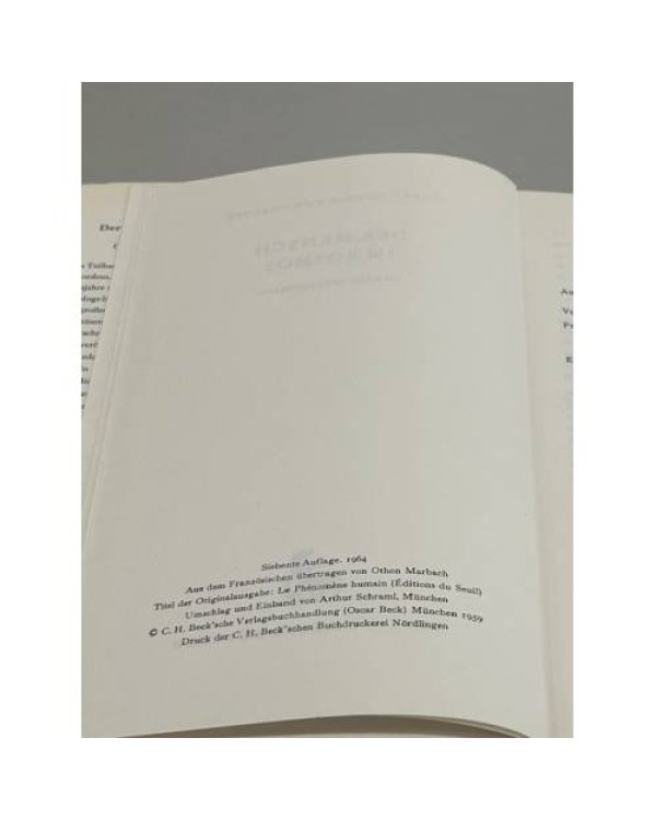 Дополнительное изображение книги «  Der Mensch im Kosmos. Le phénomène humain»