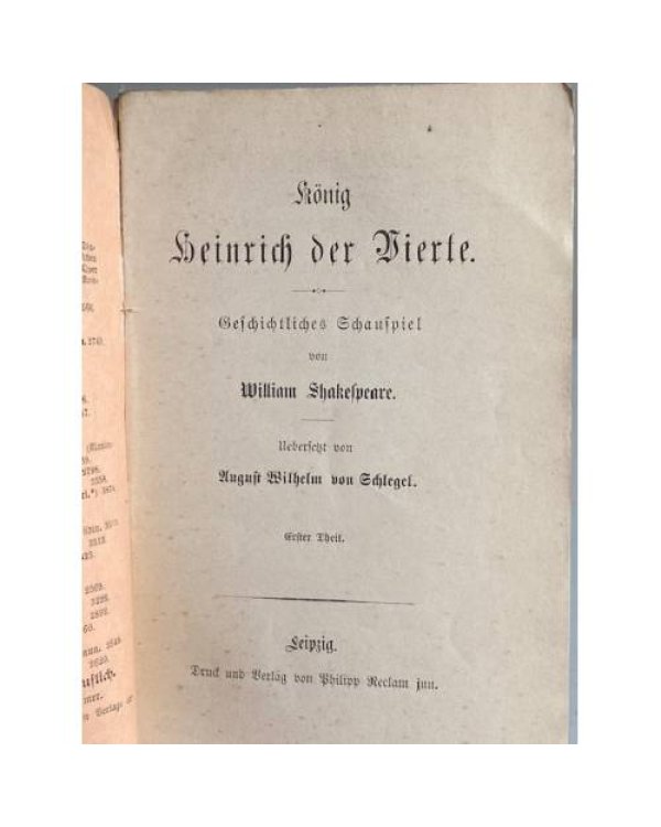 König Heinrich der Vierte. Geschichtliches Schauspiel. Erster Theil