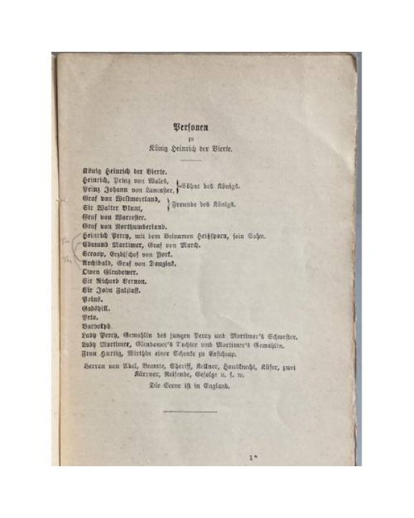 König Heinrich der Vierte. Geschichtliches Schauspiel. Erster Theil