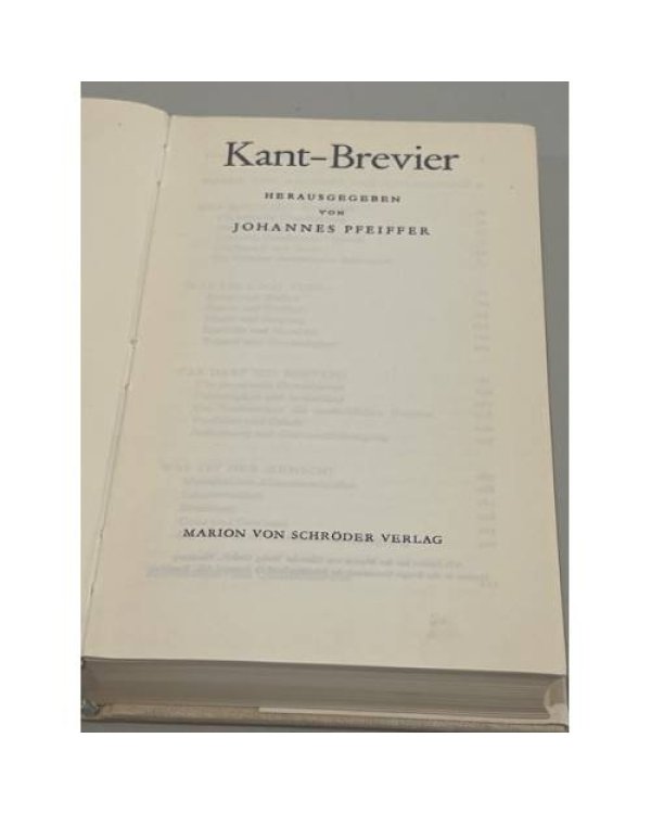 Дополнительное изображение книги «Kant-Brevier »