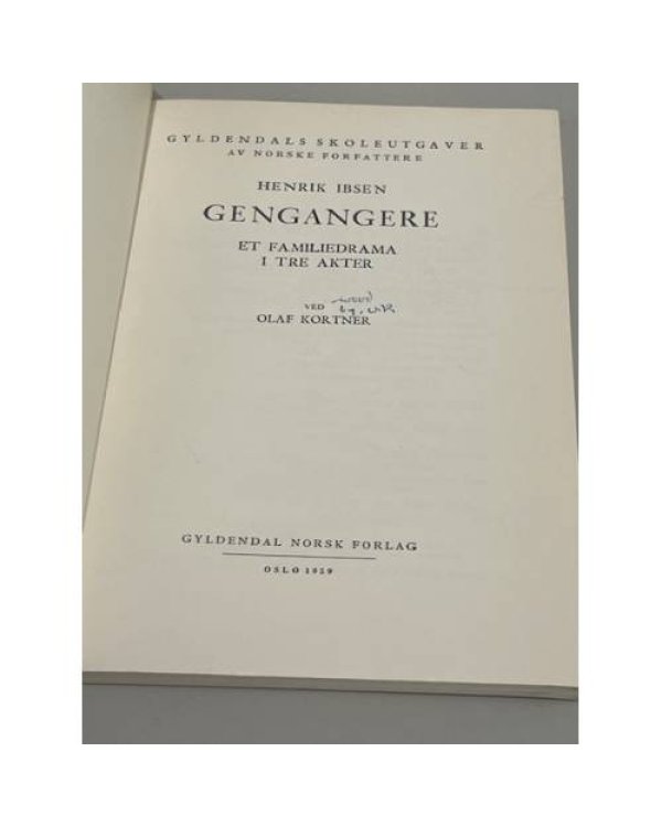 Дополнительное изображение книги «Gengangere»