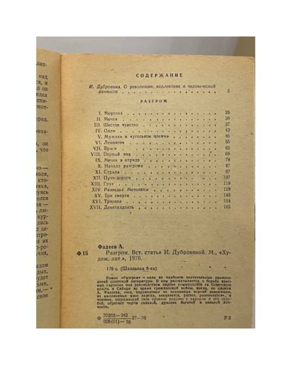 Дополнительное изображение книги «Разгром»