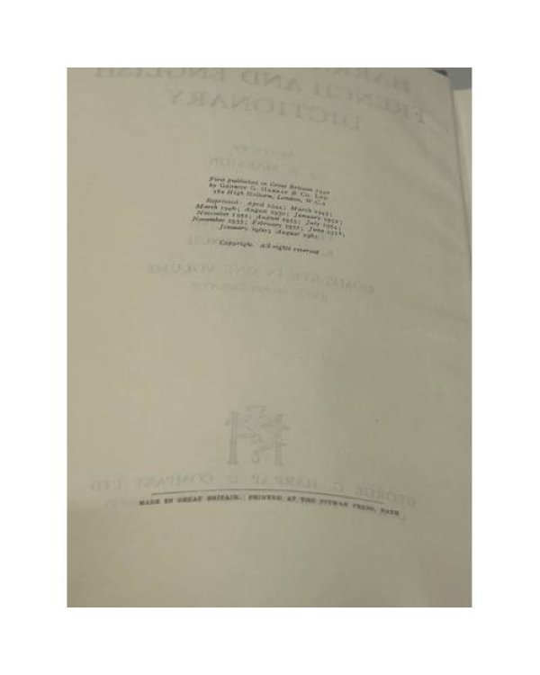 Дополнительное изображение книги «Harrap's Shorter French and English Dictionary»