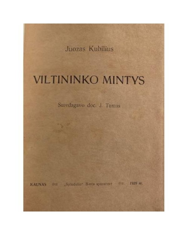 Viltininko Mintys