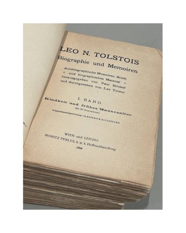 Дополнительное изображение книги «Leo N. Tolstois Biographie und Memoiren. 2 Bände»