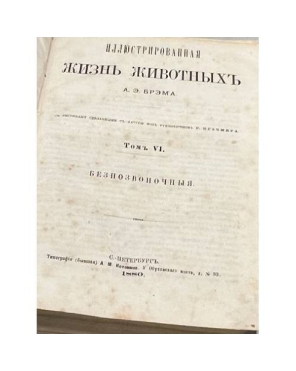  Иллюстрированная жизнь животных. Всеобщая история животного царства А. Брэма. С рисунками, сделанными с натуры под руководством Р. Крэчмера.