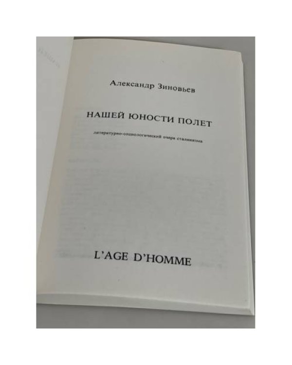 Нашей юности полет: литературно-социологический очерк сталинизма 
