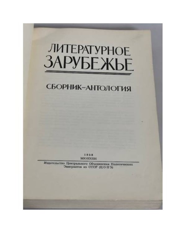 Дополнительное изображение книги «Литературное зарубежье: сборник-антология»