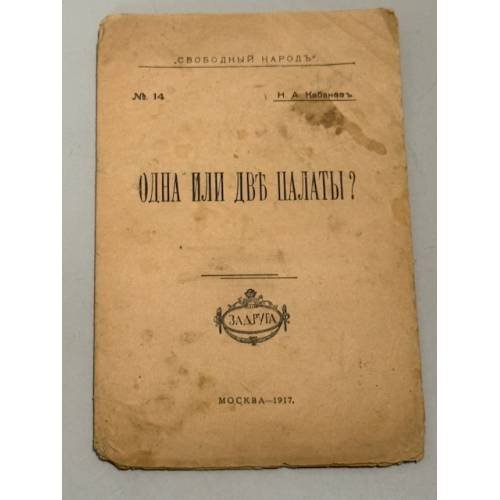 Одна или две палаты? (1917)
