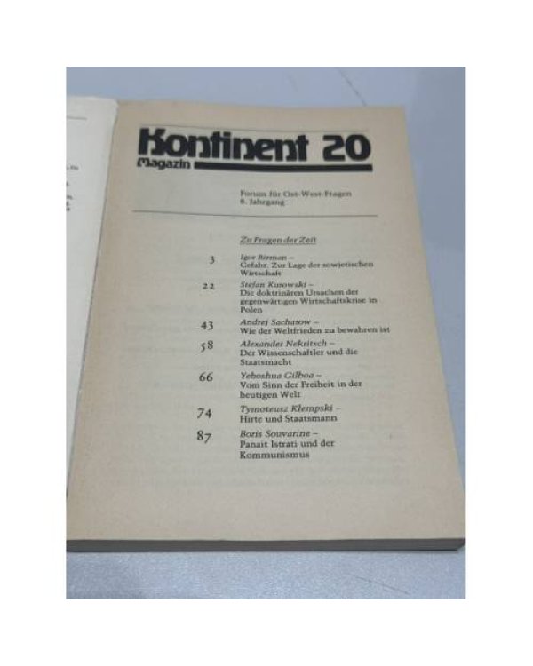 Дополнительное изображение книги «Kontinent magazin. Heft 20»