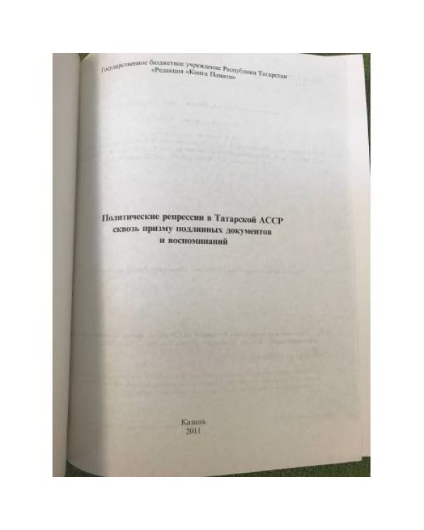 Дополнительное изображение книги «Политические репрессии в Татарской АССР сквозь призму подлинных документов и воспоминаний»