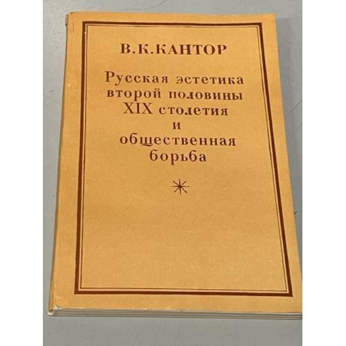 Обложка книги «Русская эстетика второй половины XIX столетия и общественная борьба» — Кантор Владимир Карлович