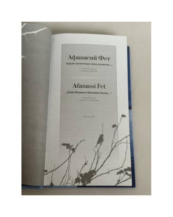 Дополнительное изображение книги ««Среди несметных звезд полуночи…» / Afanassi Fet. „Wohl flimmern Myriaden Sterne…“»