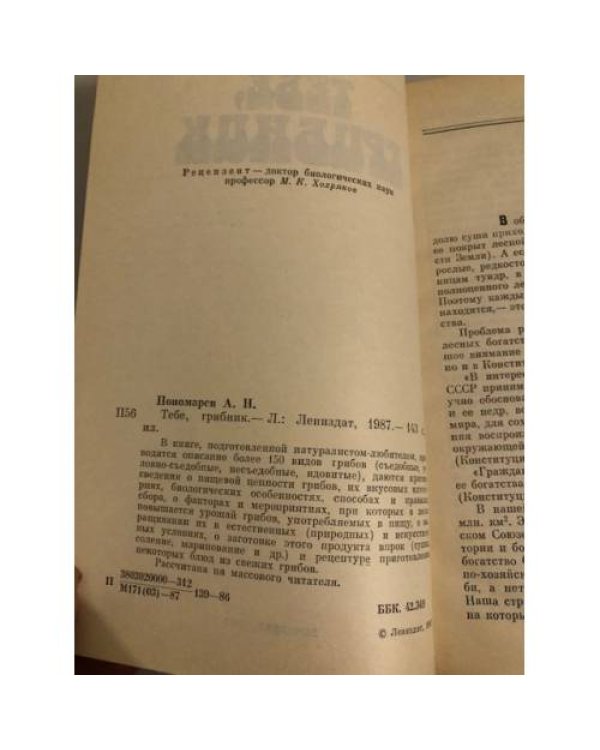 Дополнительное изображение книги «Тебе, грибник»