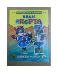 16 обучающих карточек. Виды спорта