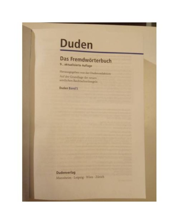 Дополнительное изображение книги «Duden. Das Fremdwörterbuch»