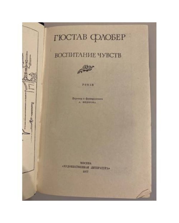 Дополнительное изображение книги «Воспитание чувств»