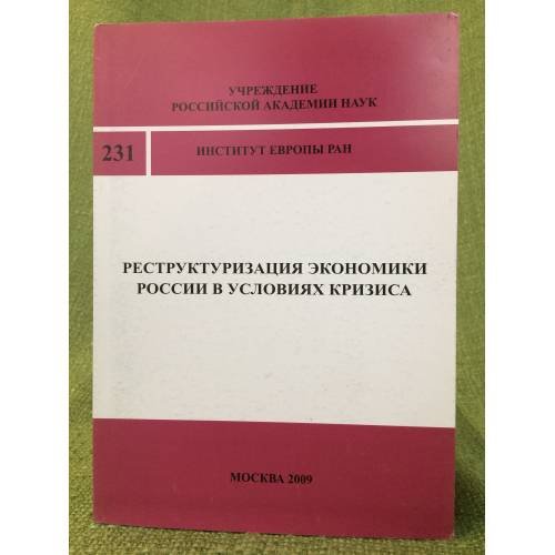 Реструктуризация Экономики России в условиях кризиса