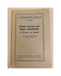 Великий польский поэт Адам Мицкевич. Стенограмма публичной лекции