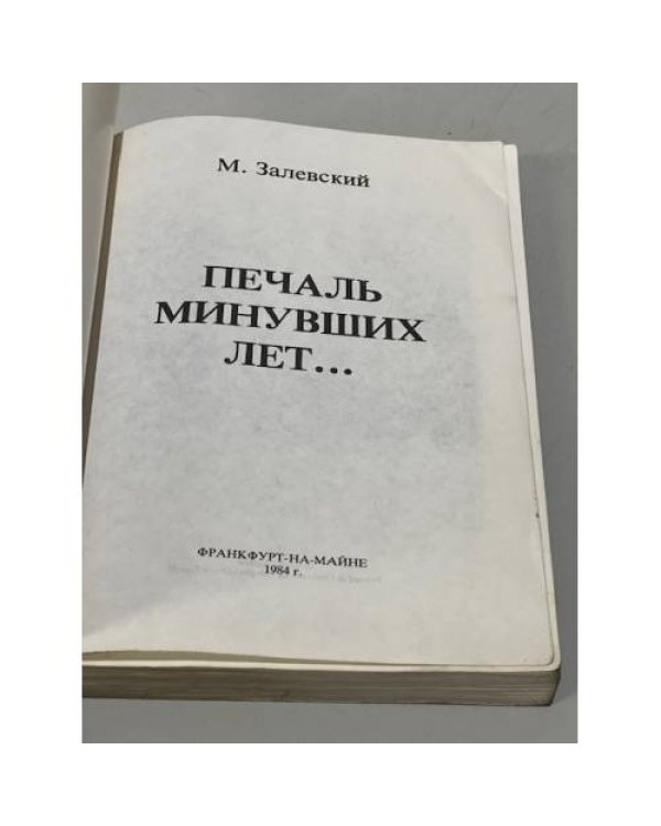Дополнительное изображение книги «Печаль минувших дней…»