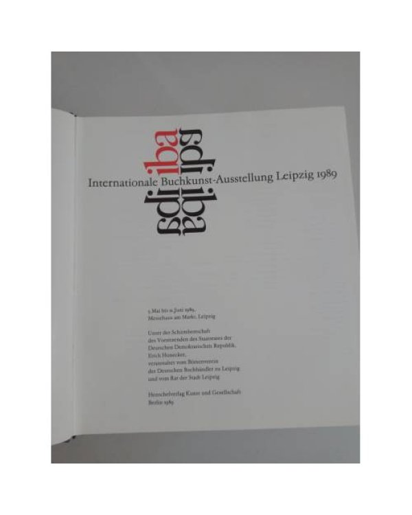  Internationale Buchkunst-Ausstellung Leipzig 1989 iba