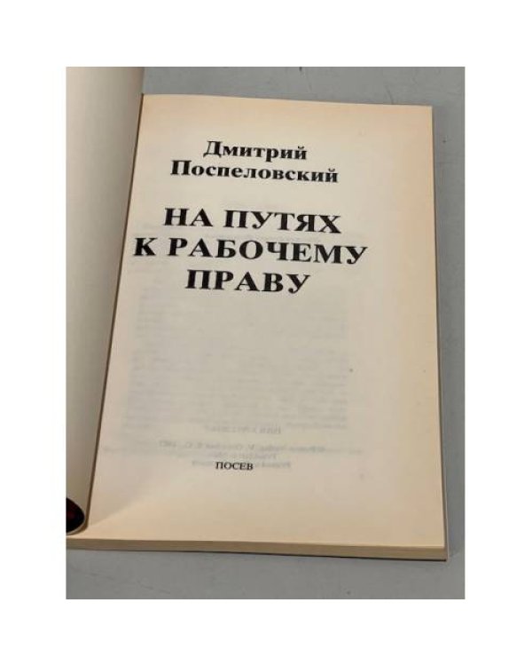 Дополнительное изображение книги «На путях к рабочему праву. Профсоюзы в России»